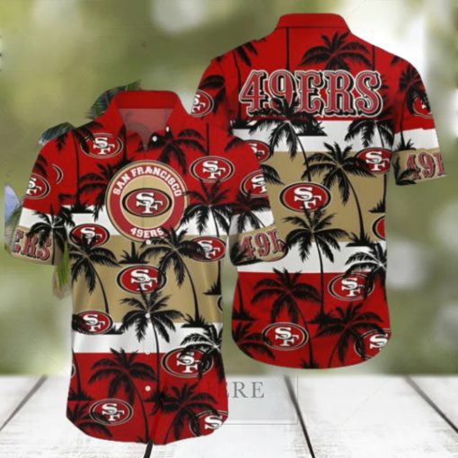 Tropical Palm Tree San Francisco 49ers Hawaiian Shirt Trending Summer Aloha