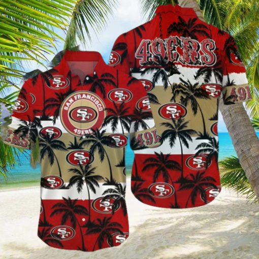 Tropical Palm Tree San Francisco 49ers Hawaiian Shirt Trending Summer Aloha