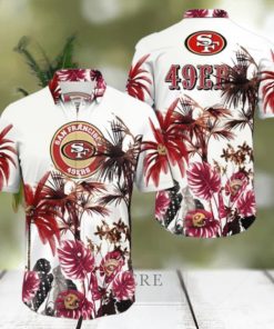 Tropical Palm Tree San Francisco 49ers Hawaiian Shirt