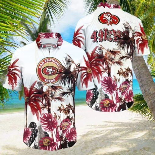 Tropical Palm Tree San Francisco 49ers Hawaiian Shirt