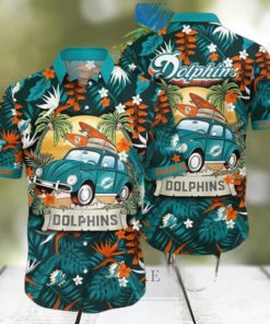 Tropical Pattern NFL Miami Dolphins Hawaiian Shirt Vacation Gift