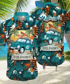 Tropical Pattern NFL Miami Dolphins Hawaiian Shirt Vacation Gift