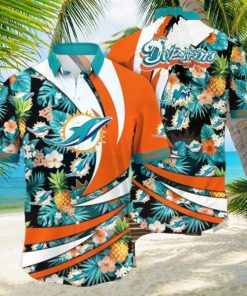 Tropical Plant Miami Dolphins NFL Hawaiian Shirt Beach Days Aloha Gift