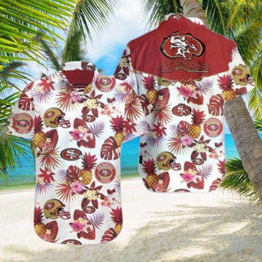 Tropical Plant San Francisco 49ers Hawaiian Shirt Summer Button Up