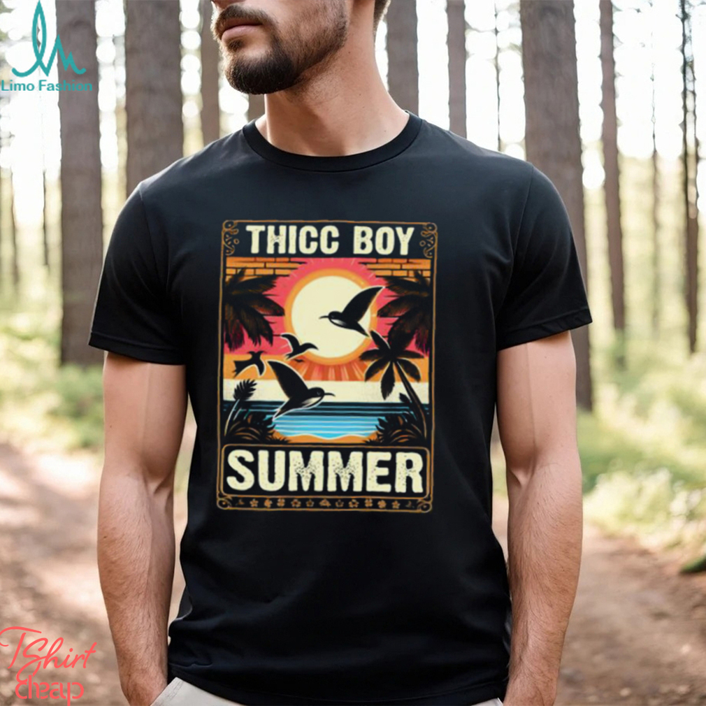 Tropical Thicc Boy Summer with Palm Tree Sunset T Shirt Tropical Thicc Boy Summer with Palm Tree Sunset T Shirt