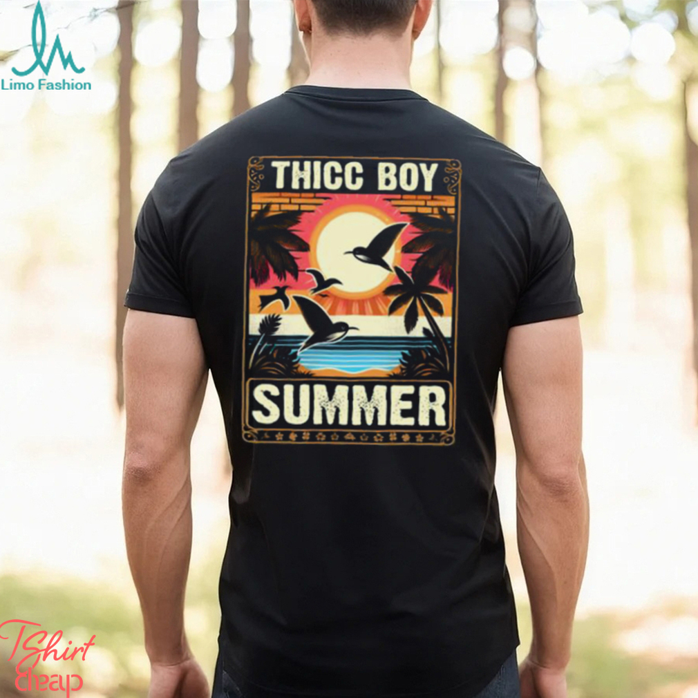 Tropical Thicc Boy Summer with Palm Tree Sunset T Shirt Tropical Thicc Boy Summer with Palm Tree Sunset T Shirt