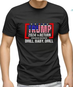 Trump 2024 Drill Baby Drill US Flag Republican 4th Of July Shirt