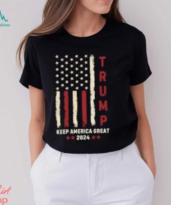 Trump Keep America Great 2024 Stars American Flag T Shirt