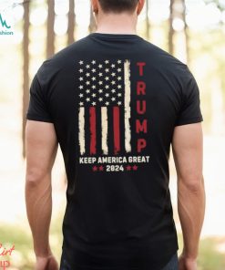 Trump Keep America Great 2024 Stars American Flag T Shirt