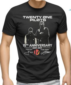 Twenty One Pilots 15th Anniversary 2009 2024 Josh Dun And Tyler Joseph T Shirt