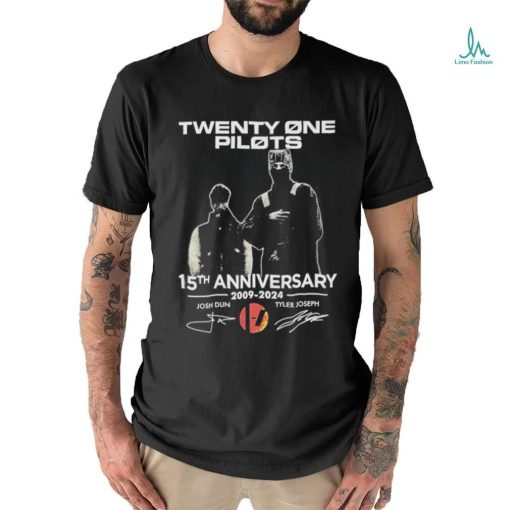 Twenty One Pilots 15th Anniversary 2009 2024 Josh Dun And Tyler Joseph T Shirt