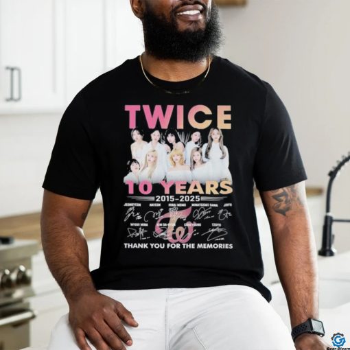 Twice 10 Years 2015 2025 Thank You For The Memories T Shirt