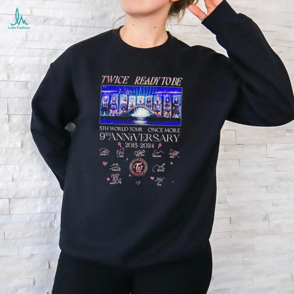 Twice ready to be 9th anniversary 2015 2024 signature shirt Twice ready to be 9th anniversary 2015 2024 signature shirt