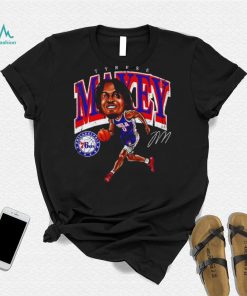 Tyrese Maxey Philadelphia 76ers cartoon caricature signature shirt
