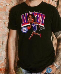 Tyrese Maxey Philadelphia 76ers cartoon caricature signature shirt