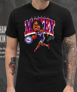 Tyrese Maxey Philadelphia 76ers cartoon caricature signature shirt