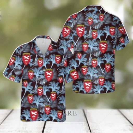 U.S. Army Airborne Command Shoulder Sleeve Insignia (from 1943 1959) Aloha Hawaiian Shirt US Army Beach Shirt Gift