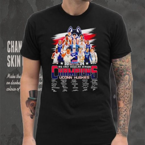 UConn Huskies 2024 Big East Regular Season Champions signatures shirt