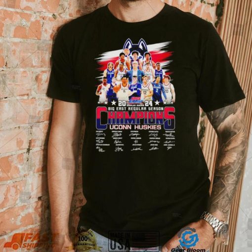 UConn Huskies 2024 Big East Regular Season Champions signatures shirt