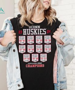 UConn Huskies 23 24 Big East Champs schedule shirt