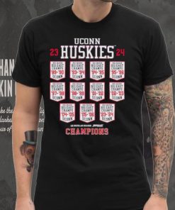 UConn Huskies 23 24 Big East Champs schedule shirt