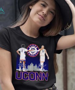 UConn Huskies Tristen Newton and Paige Bueckers signatures shirt, hoodie, sweater, long sleeve and tank top UConn Huskies Tristen Newton and Paige Bueckers signatures shirt