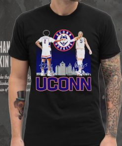 UConn Huskies Tristen Newton and Paige Bueckers signatures shirt, hoodie, sweater, long sleeve and tank top UConn Huskies Tristen Newton and Paige Bueckers signatures shirt