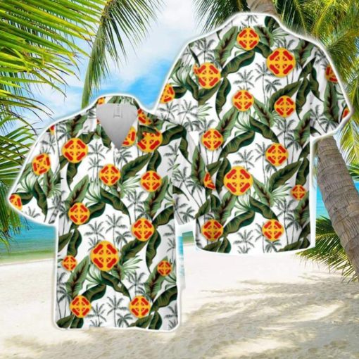 US Army 428th Field Artillery Brigade Aloha Hawaiian Shirt US Army Beach Shirt Gift