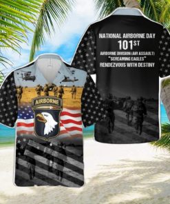 US Army National Airbone Day 101st Airborne Division Aloha Hawaiian Shirt US Army Beach Shirt Gift