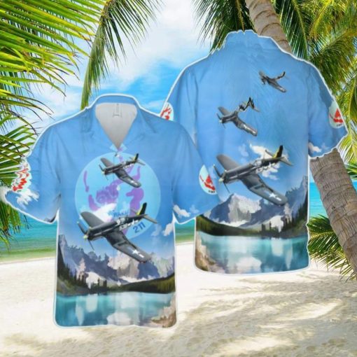 US Marine Corps VMF 211 Wake Island Avengers F4U Hawaiian Shirt Beach Shirt For Men Women