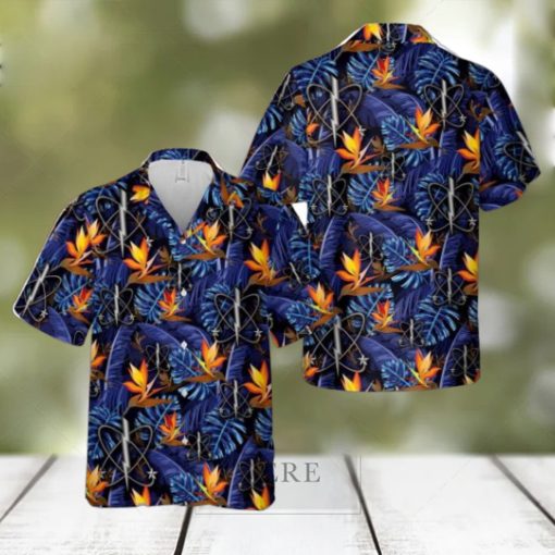 US Navy Electronic Warfare Technician Tropical 3D Hawaiian Shirt US Navy Summer Gift