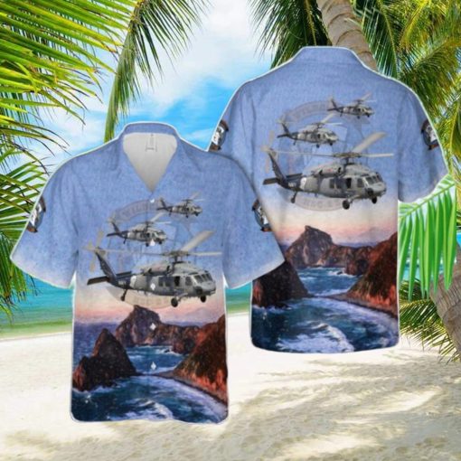 US Navy Helicopter Sea Combat Squadron 23 (HELSEACOMBATRON 23) HSC 23 ‘Wildcards’ Sikorsky MH 60S Knighthawk 3D Hawaiian Shirt