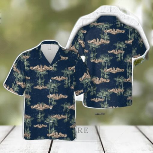 US Navy Submarine Warfare Insignia Tropical 3D Hawaiian Shirt US Navy Summer Gift