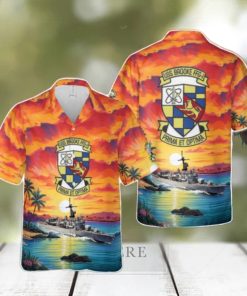 US Navy USS Brooke (FFG 1) Tropical 3D Hawaiian Shirt US Navy Summer Gift