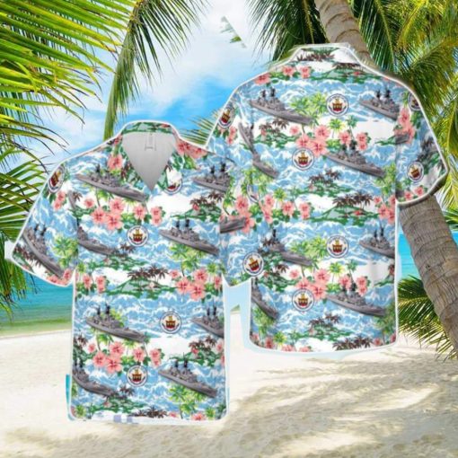 US Navy USS Horne (DLGCG 30) Belknap class destroyer leadercruiser Tropical 3D Hawaiian Shirt US Navy Summer Gift