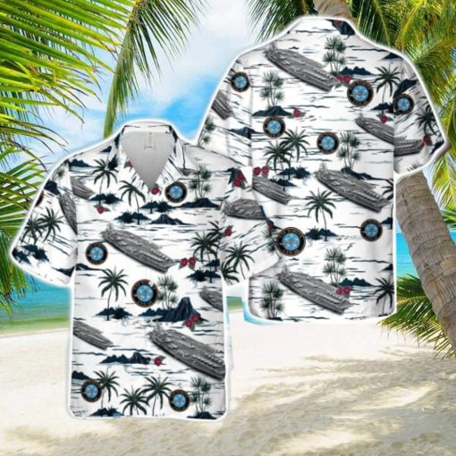 US Navy USS Nimitz (CVN 68) Tropical 3D Hawaiian Shirt US Navy Summer Gift