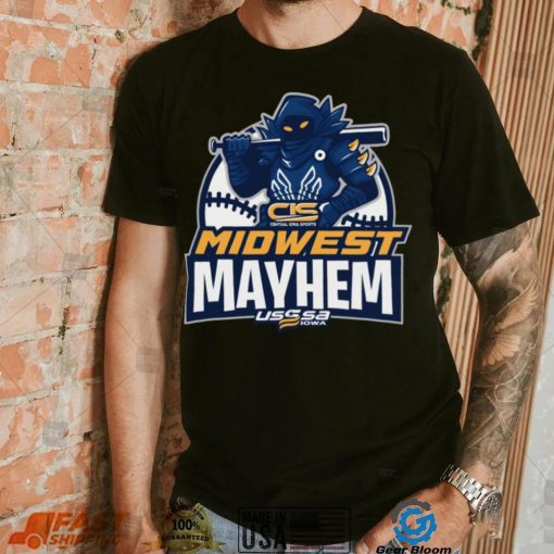 USSSA Iowa Baseball CIS Midwest Mayhem 2024 logo shirt