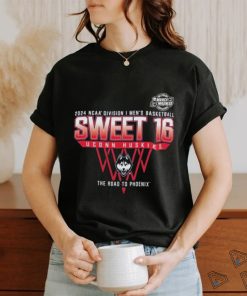 Uconn Huskies Sweet 16 DI Men’s Basketball 2024 The Road To Phoenix Shirt