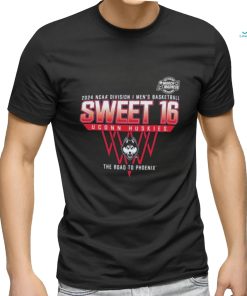 Uconn Huskies Sweet 16 DI Men’s Basketball 2024 The Road To Phoenix Shirt