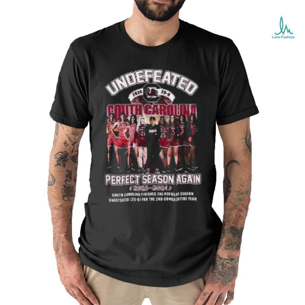 Undefeated 2024 South Carolina Gamecocks Perfect Season Tee Shirt Undefeated 2024 South Carolina Gamecocks Perfect Season Tee Shirt