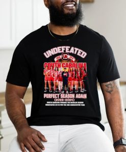 Undefeated South Carolina Gamecocks perfect season again 2023 2024 signatures shirt