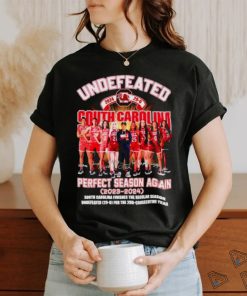 Undefeated South Carolina Gamecocks perfect season again 2023 2024 signatures shirt