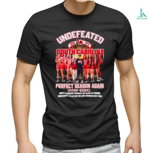 Undefeated South Carolina Gamecocks perfect season again 2023 2024 signatures shirt