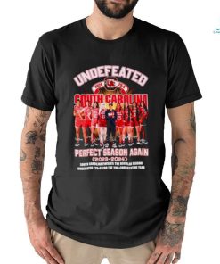 Undefeated South Carolina Gamecocks perfect season again 2023 2024 signatures shirt