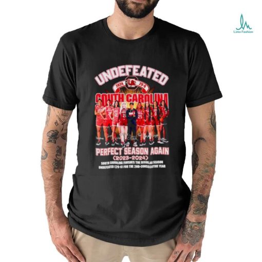 Undefeated South Carolina Gamecocks perfect season again 2023 2024 signatures shirt
