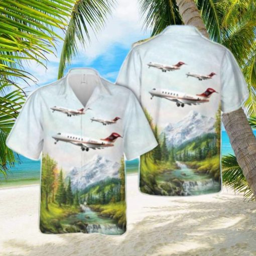 Union Pacific Railroad Canadair Challenger 300 Beach Hawaiian Shirt