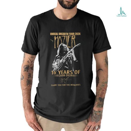 Unreal Unearth Tour 2024 Hozier 16 Years Of 2008 2024 Thank You For The Memories T Shirt