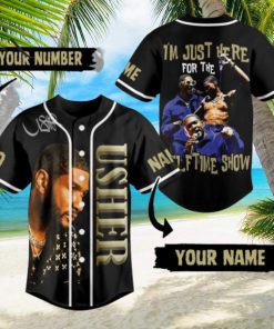 Usher I’m Just Here For The Halftime Show Custom Baseball Jersey