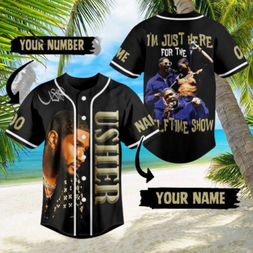 Usher I’m Just Here For The Halftime Show Custom Baseball Jersey