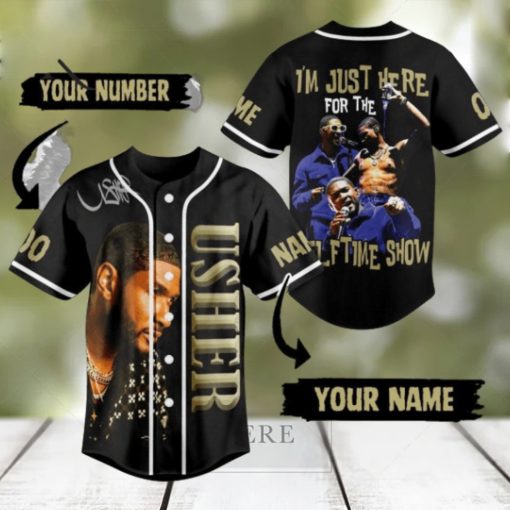 Usher I’m Just Here For The Halftime Show Custom Baseball Jersey